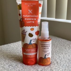 Bath & Body Works Marshmallow Pumpkin Latte Body Cream and Fragrance Mist